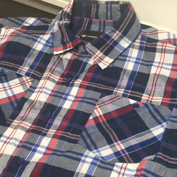 Akademiks 2XL Casual Plaid Short Sleeve Shirt - Picture 8 of 10